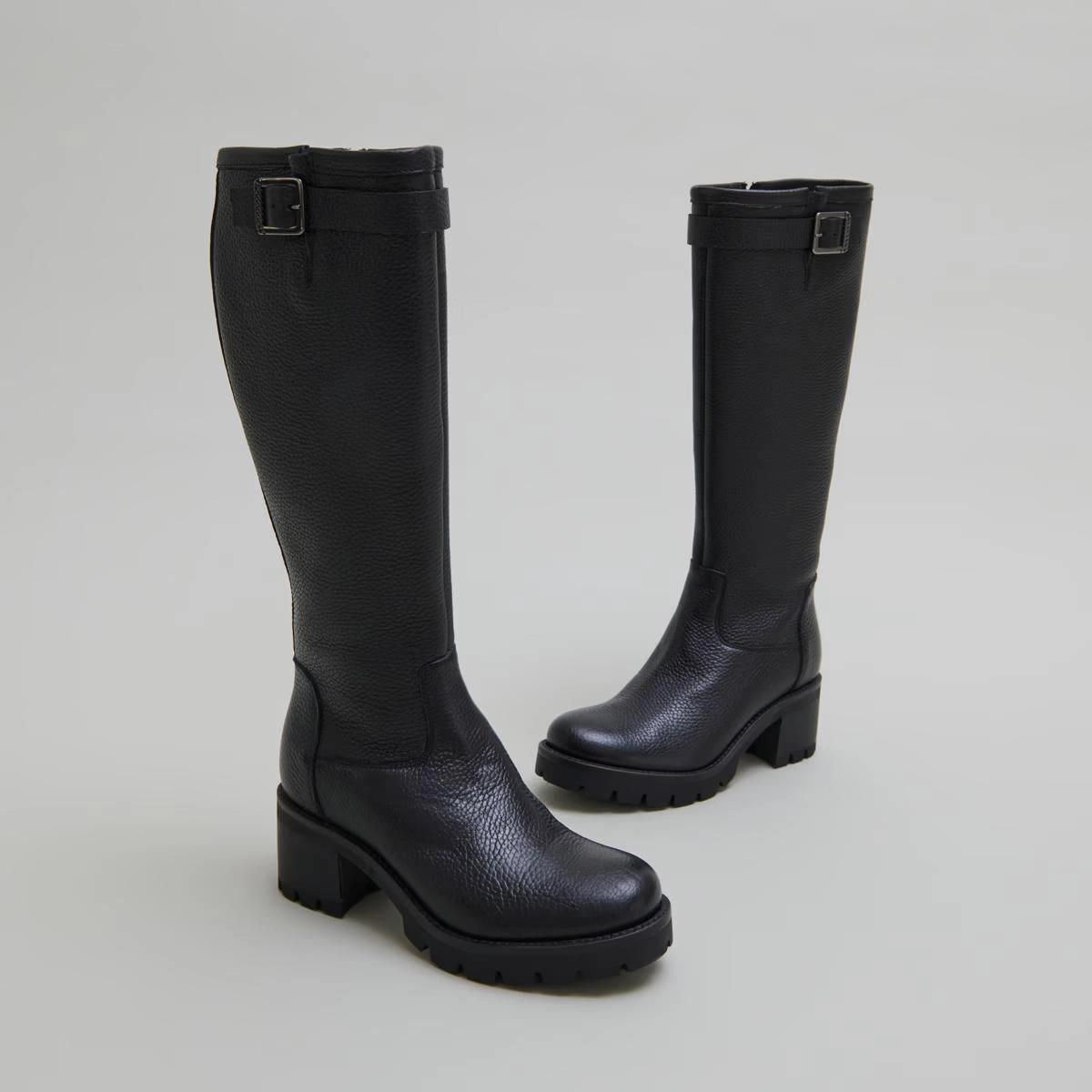 068-midas Cuir Graine Midas Cuir Graine Noir Jonak women's stylish shoes with modern design