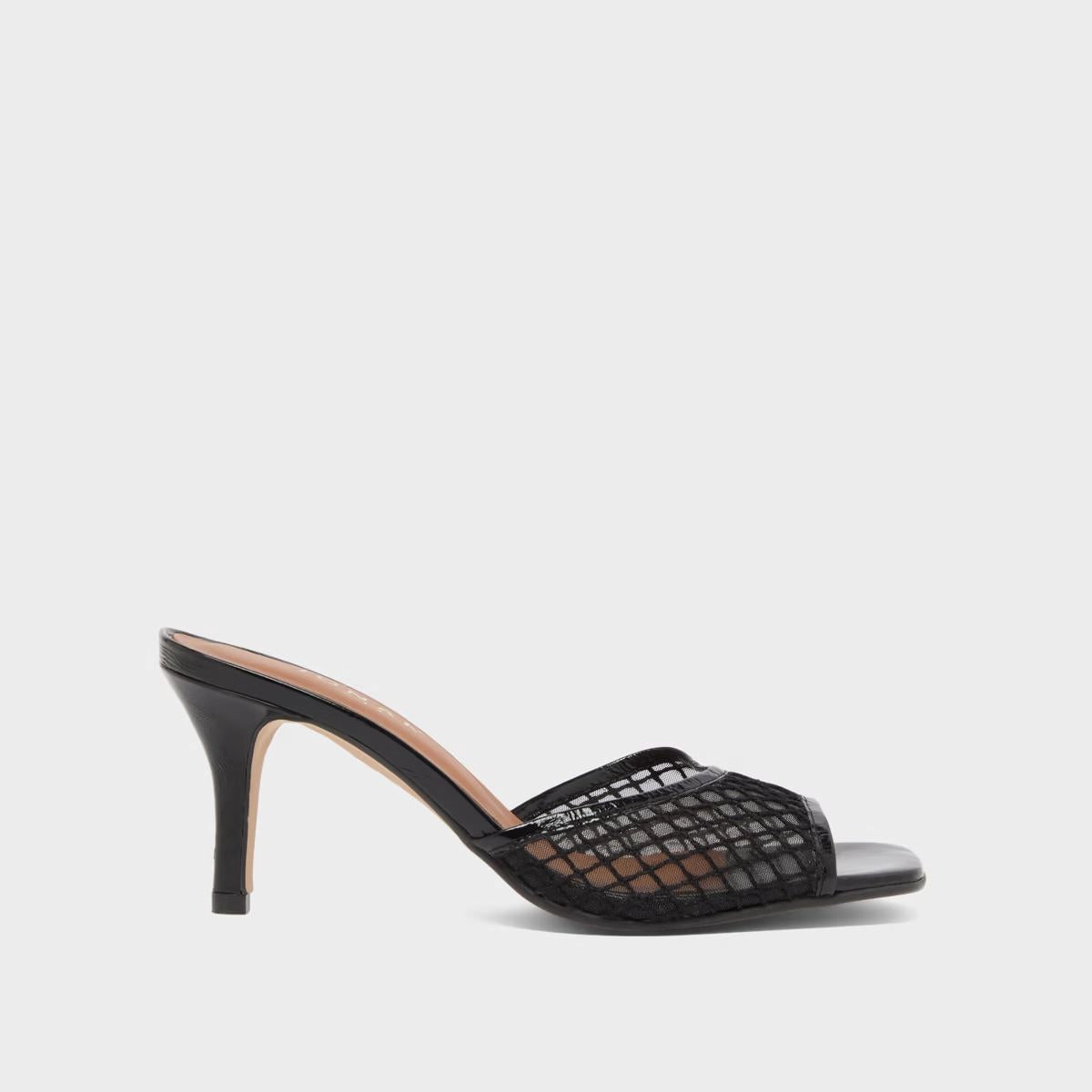 088-mesh Voile Cuir Brillant/ Noir-noir Stylish Footwear