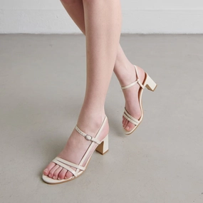 088-t Vicomte Cuir Brillan Ecru Jonak women's stylish shoes with modern design