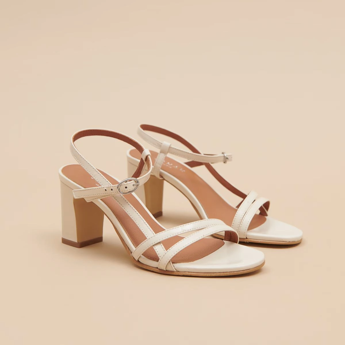 088-t Vicomte Cuir Brillan Ecru Stylish Footwear