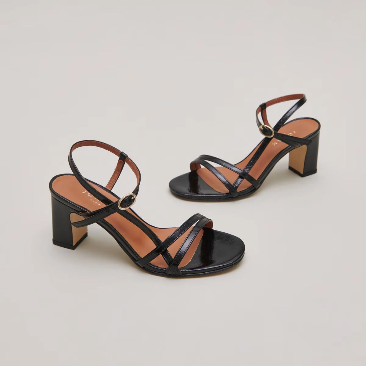 088-t Vicomte Cuir Brillan Noir Stylish Footwear