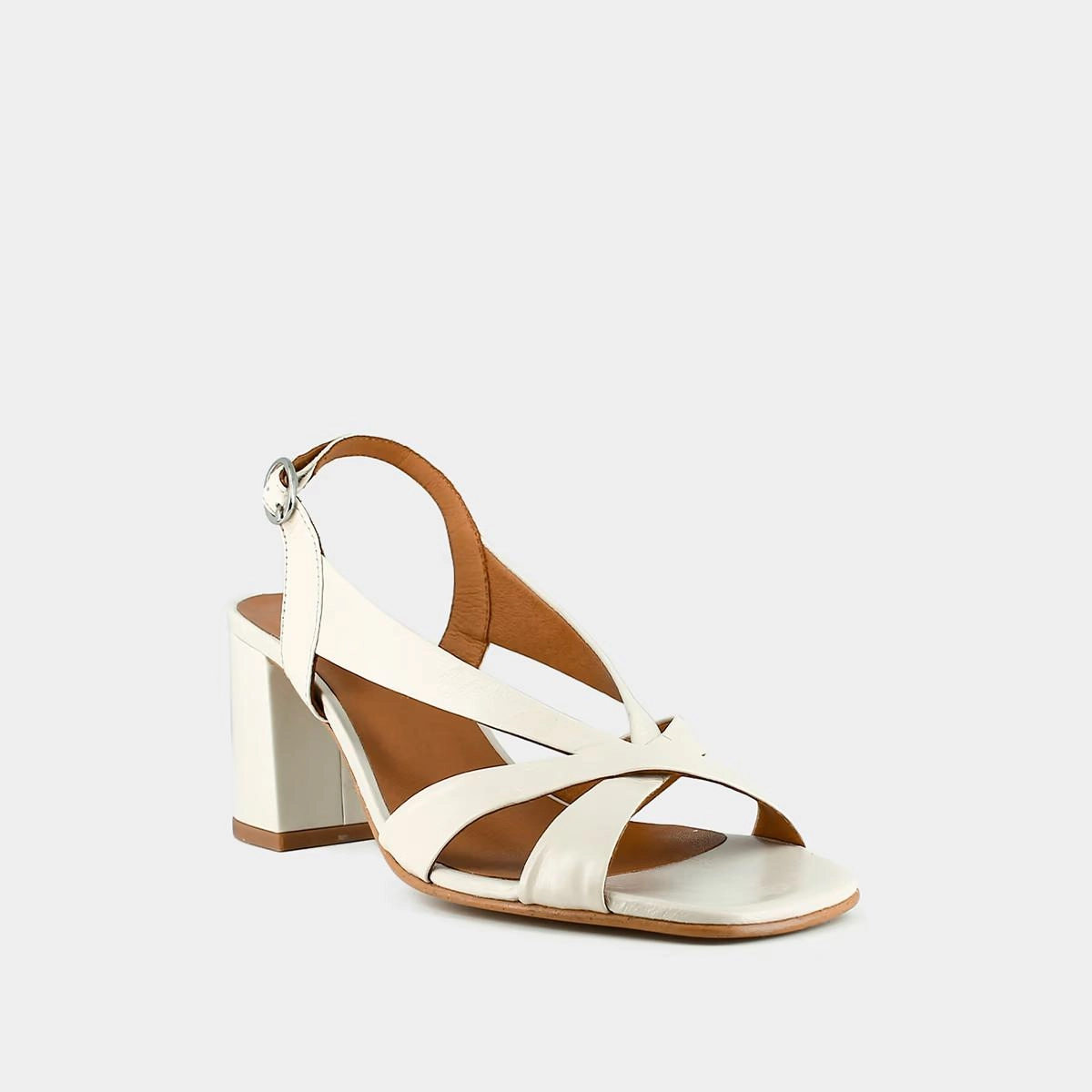 088- Vanity Cuir Vieilli Ecru Stylish Footwear