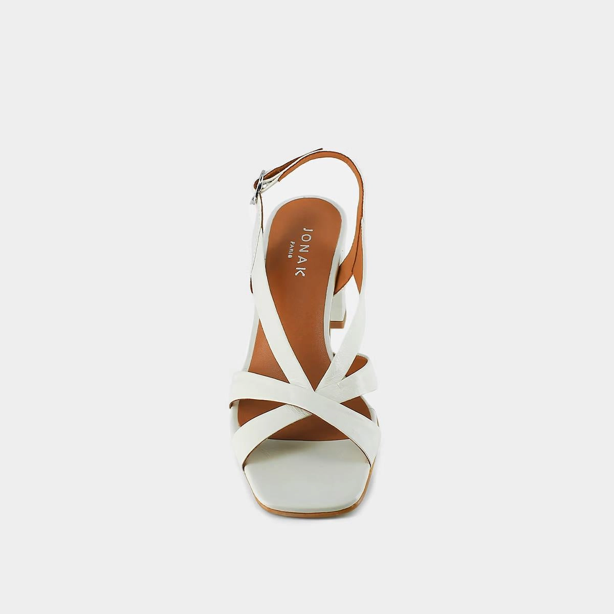 088- Vanity Cuir Vieilli Ecru Stylish Footwear