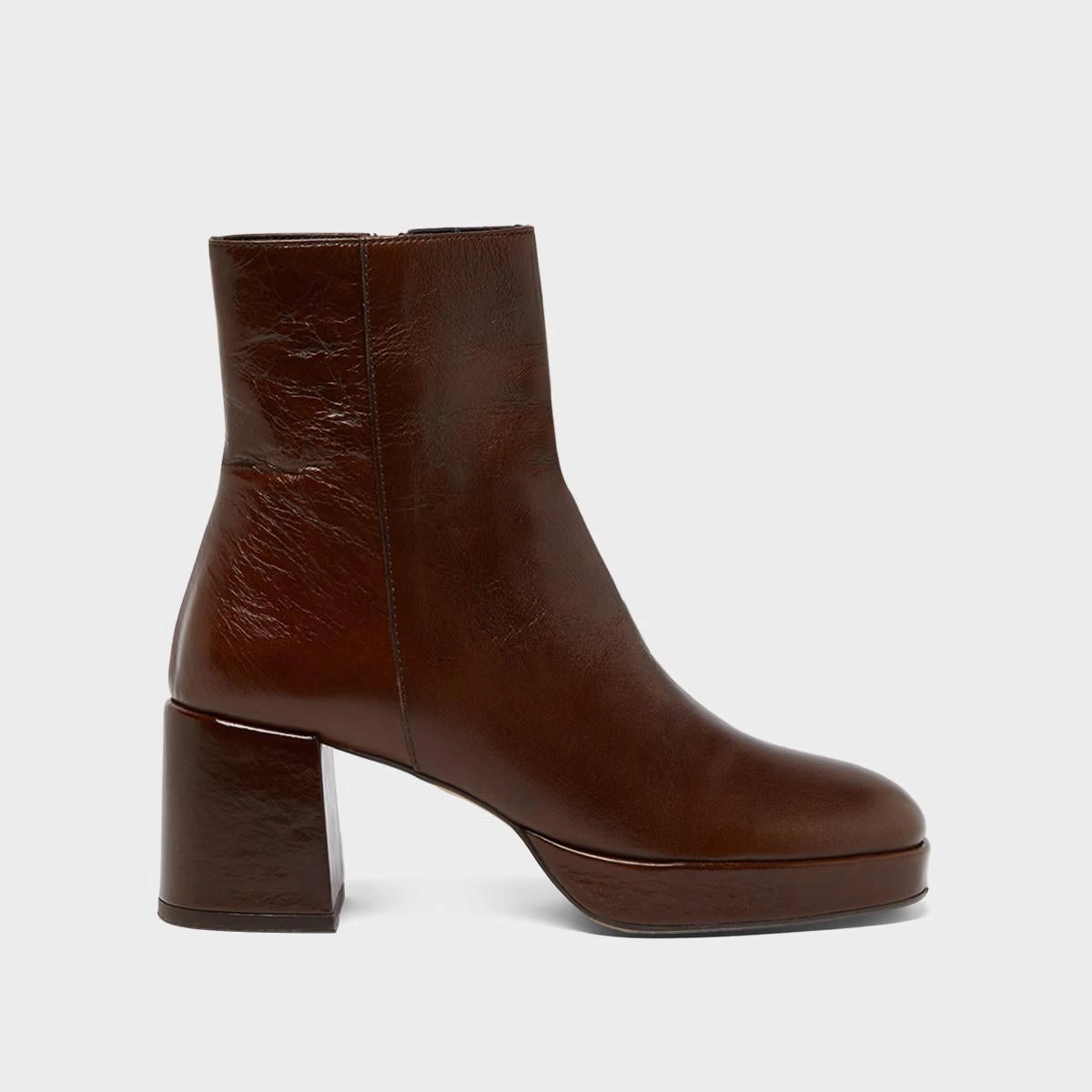 088- Vanves Cuir Vieilli Marron Stylish Footwear