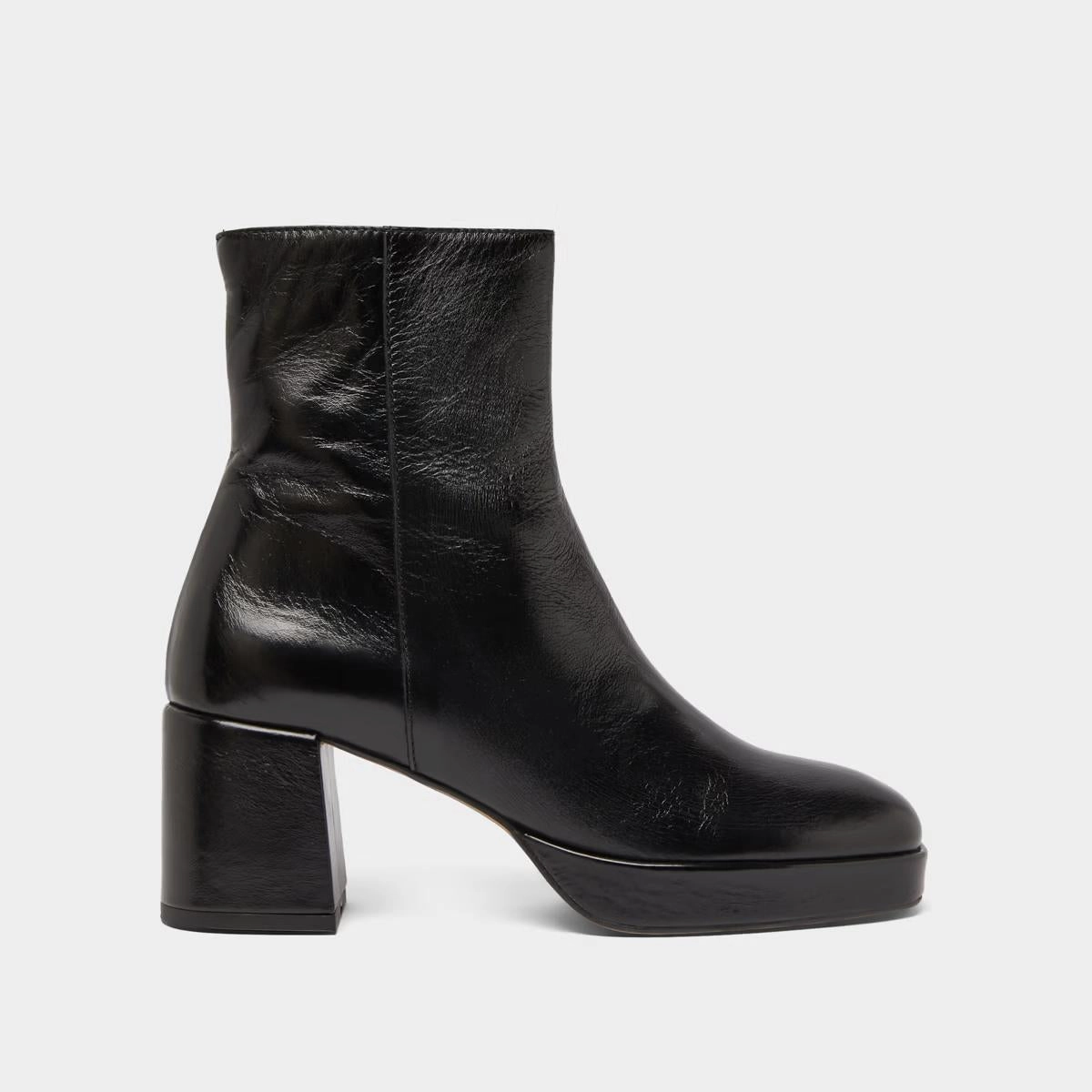 088- Vanves Cuir Vieilli Noir Stylish Footwear
