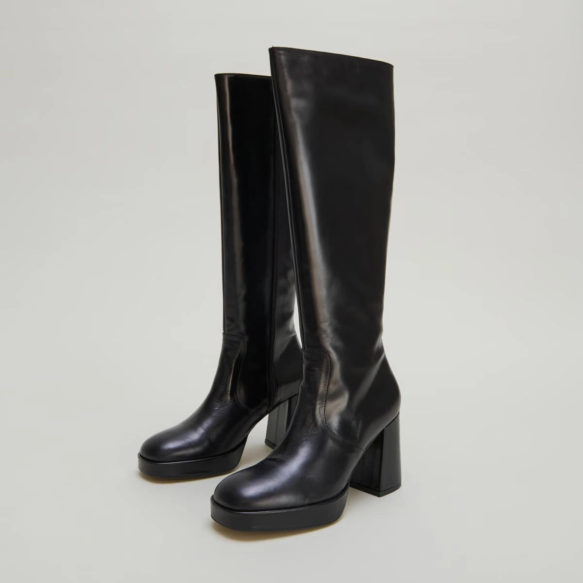 088- Vendome Cuir Noir Stylish Footwear