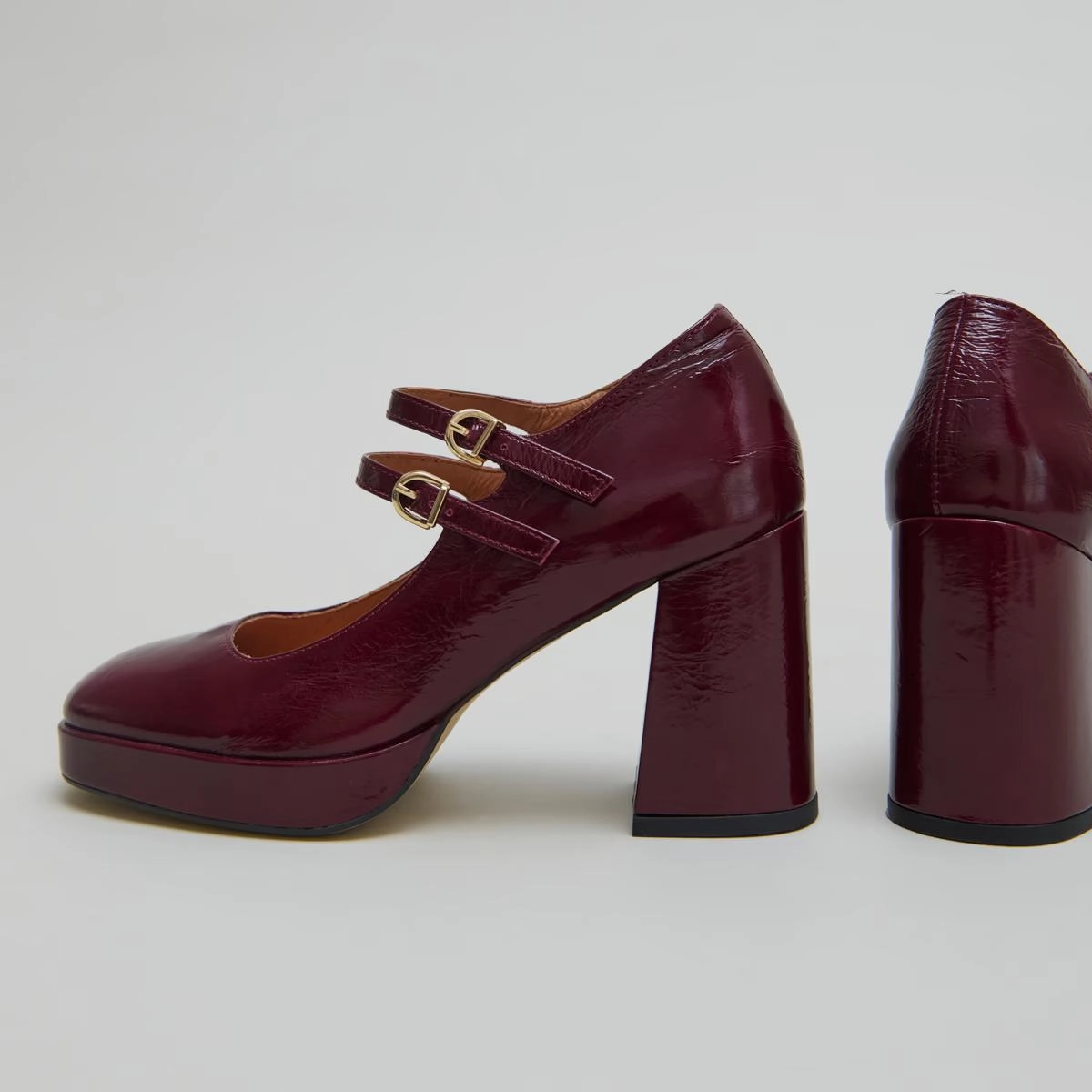 088- Verite Cuir Brillant Bordeaux Stylish Footwear