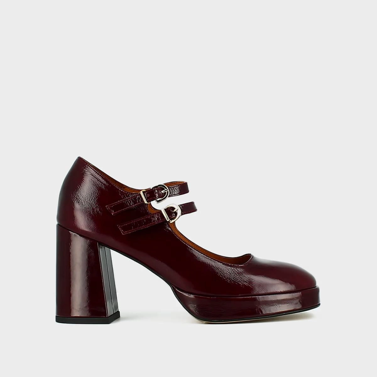 088- Verite Cuir Brillant Bordeaux Stylish Footwear