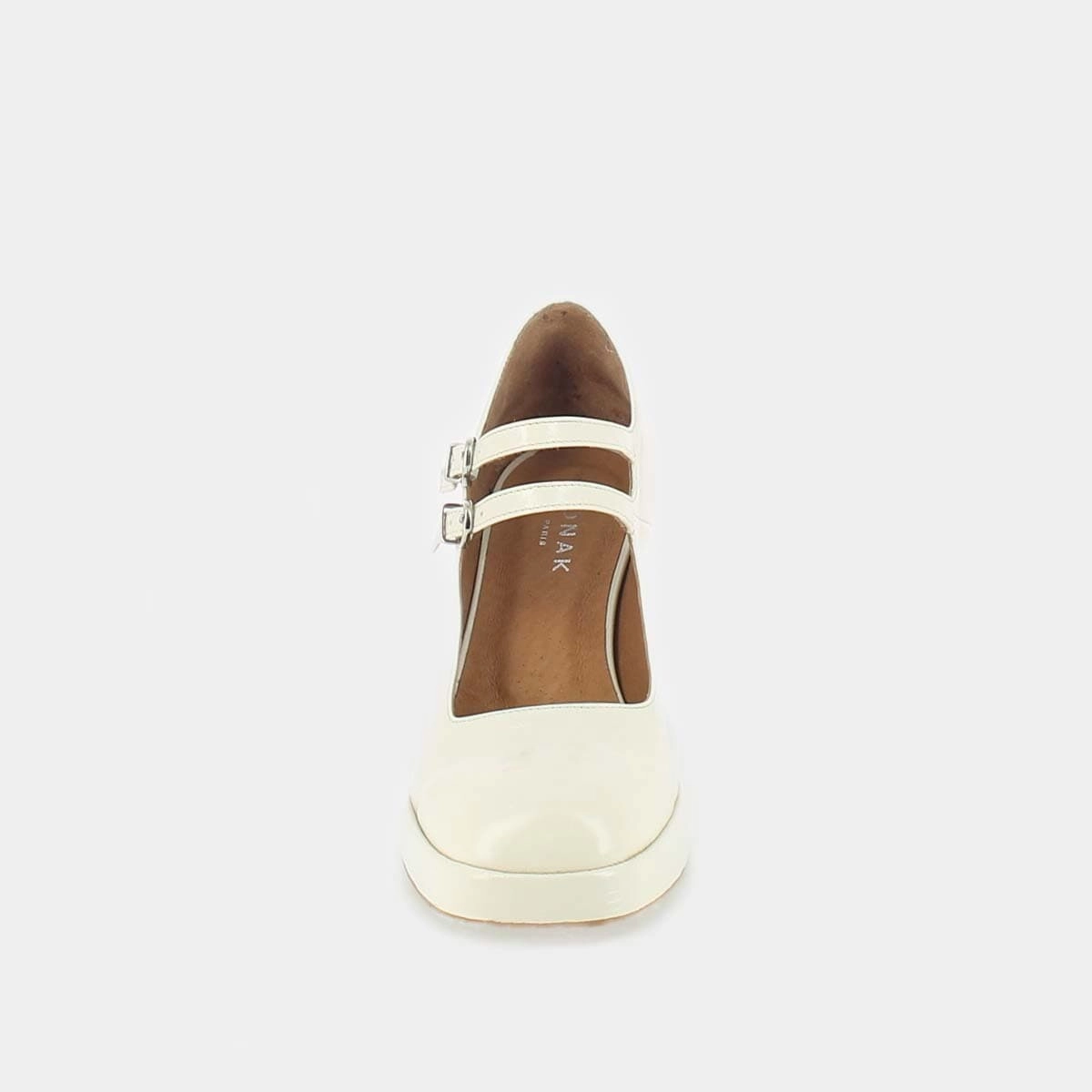 088- Verite Cuir Brillant Ecru Stylish Footwear