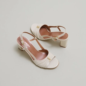 088- Victi Cuir Brillant Ecru Jonak women's stylish shoes with modern design