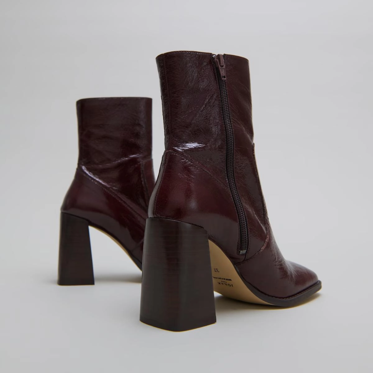088- Vidal Cuir Brillant Chocolat Stylish Footwear