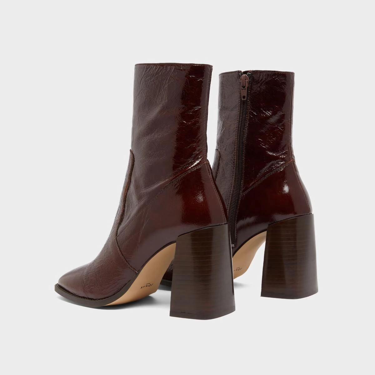 088- Vidal Cuir Brillant Chocolat Stylish Footwear