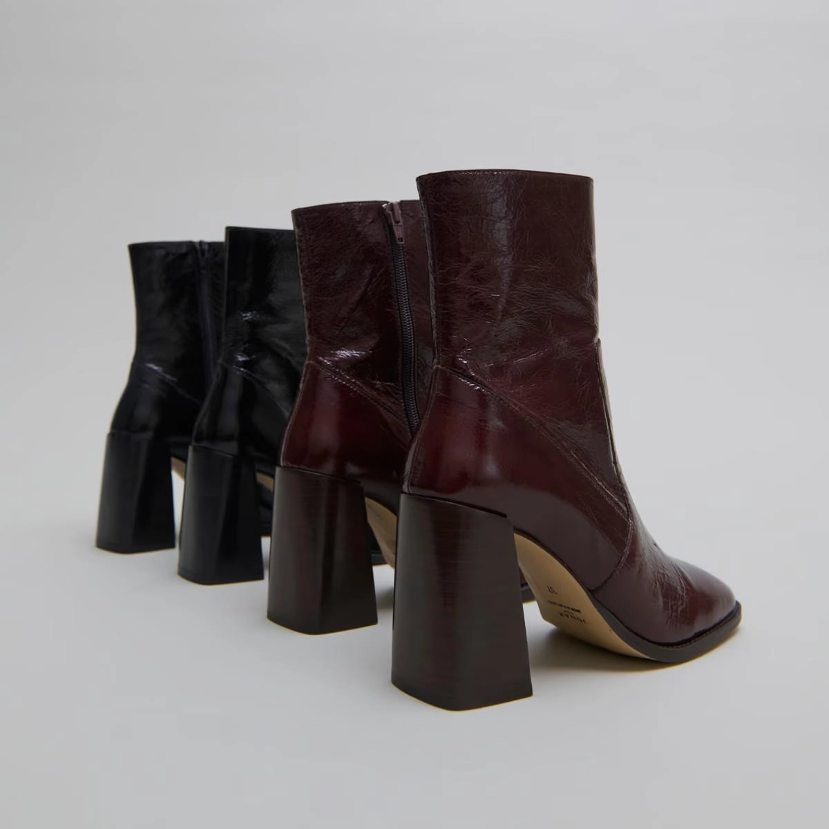 088- Vidal Cuir Brillant Noir Stylish Footwear