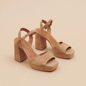 088- Vlada Velours Camel Jonak women's stylish shoes with modern design