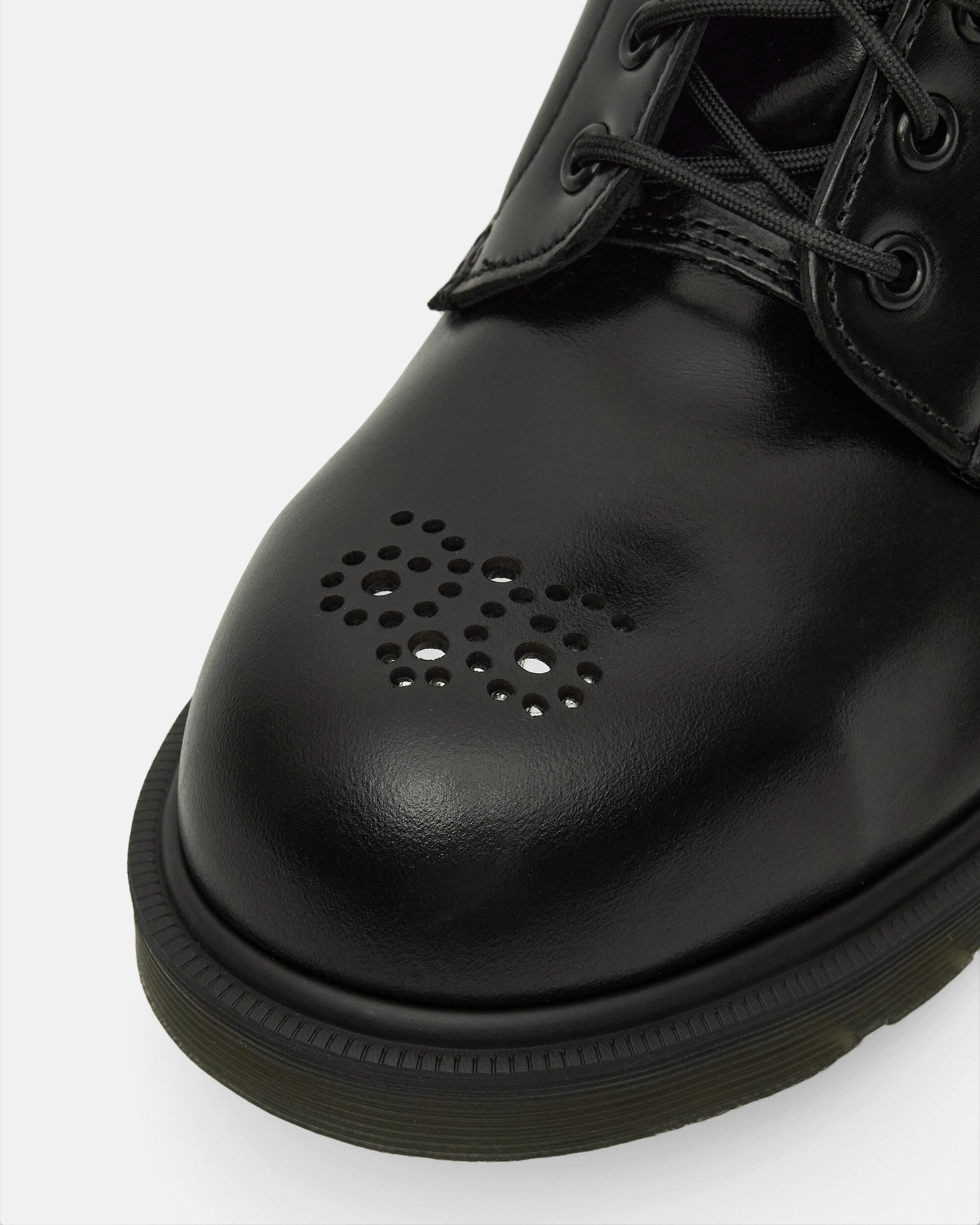 1460 Analine Leather Steel Toe Boots Black Smooth Leather Boots
