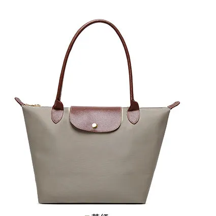 2019 Famous Brands Women Bags Shoulder Bag Handbag Waterproof Nylon Leather Beach bag Designer Folding Tote Bolsa Sac Feminina Fashion Nova Bags