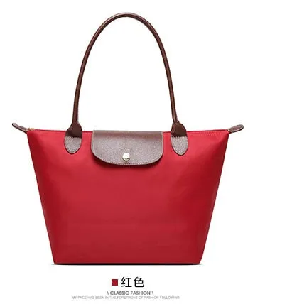 2019 Famous Brands Women Bags Shoulder Bag Handbag Waterproof Nylon Leather Beach bag Designer Folding Tote Bolsa Sac Feminina Fashion Nova Bags