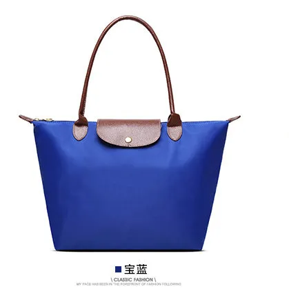 2019 Famous Brands Women Bags Shoulder Bag Handbag Waterproof Nylon Leather Beach bag Designer Folding Tote Bolsa Sac Feminina Fashion Nova Bags