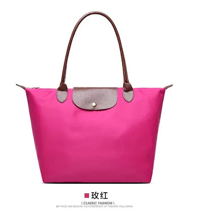 2019 Famous Brands Women Bags Shoulder Bag Handbag Waterproof Nylon Leather Beach bag Designer Folding Tote Bolsa Sac Feminina Fashion Nova Bags