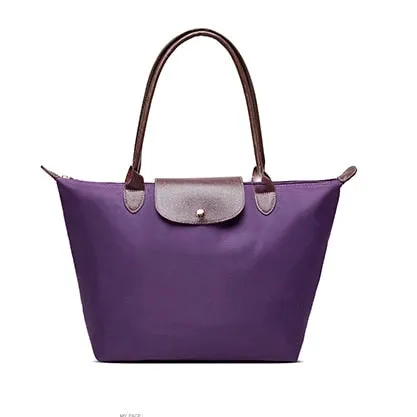 2019 Famous Brands Women Bags Shoulder Bag Handbag Waterproof Nylon Leather Beach bag Designer Folding Tote Bolsa Sac Feminina Fashion Nova Bags
