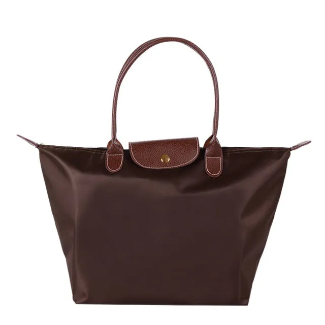 2019 Famous Brands Women Bags Shoulder Bag Handbag Waterproof Nylon Leather Beach bag Designer Folding Tote Bolsa Sac Feminina Fashion Nova Bags