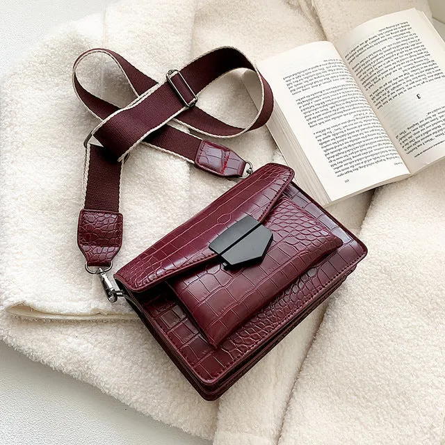 2019 new mini handbags women fashion ins ultra fire retro wide shoulder strap messenger bag purse simple style Crossbody Bags Fashion Nova Bags