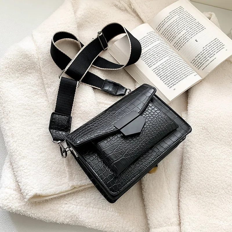 2019 new mini handbags women fashion ins ultra fire retro wide shoulder strap messenger bag purse simple style Crossbody Bags Fashion Nova Bags