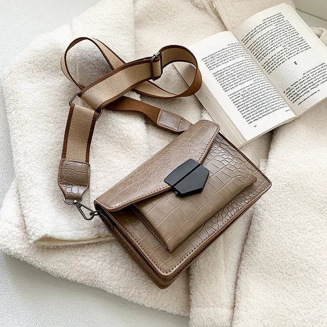 2019 new mini handbags women fashion ins ultra fire retro wide shoulder strap messenger bag purse simple style Crossbody Bags Fashion Nova Bags