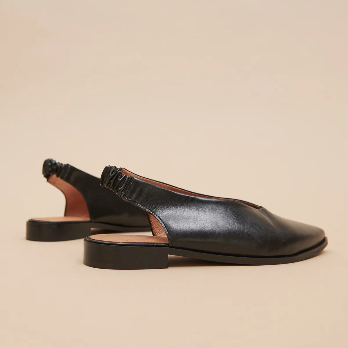 225- Acajou Cuir Noir Stylish Footwear