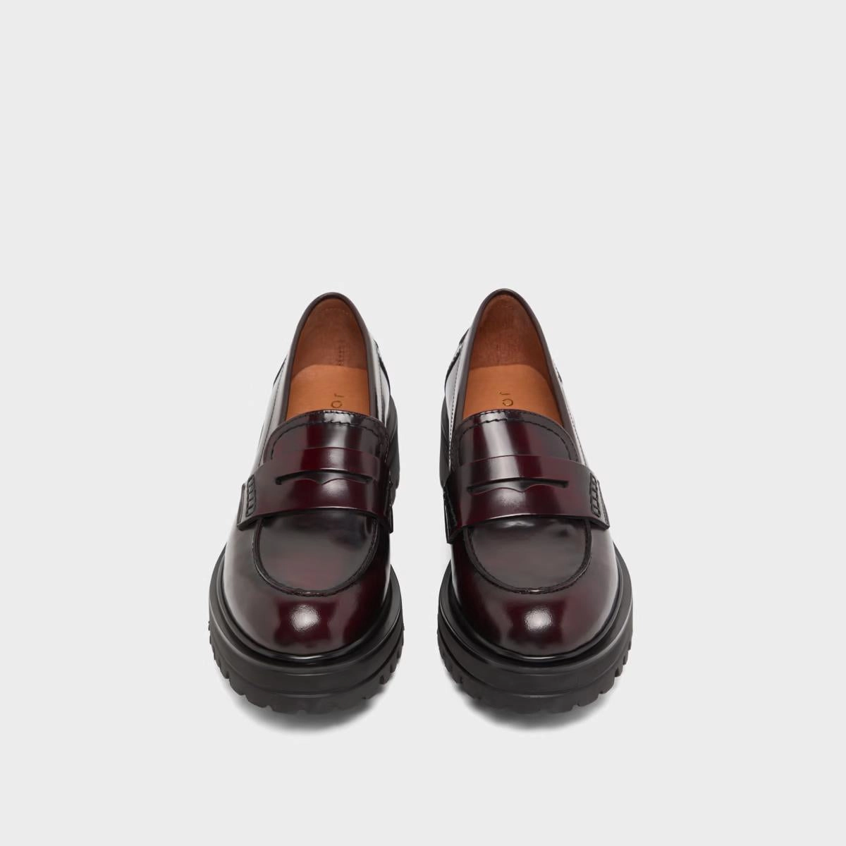 225- Alfi Cuir Glace Bordeaux Stylish Footwear