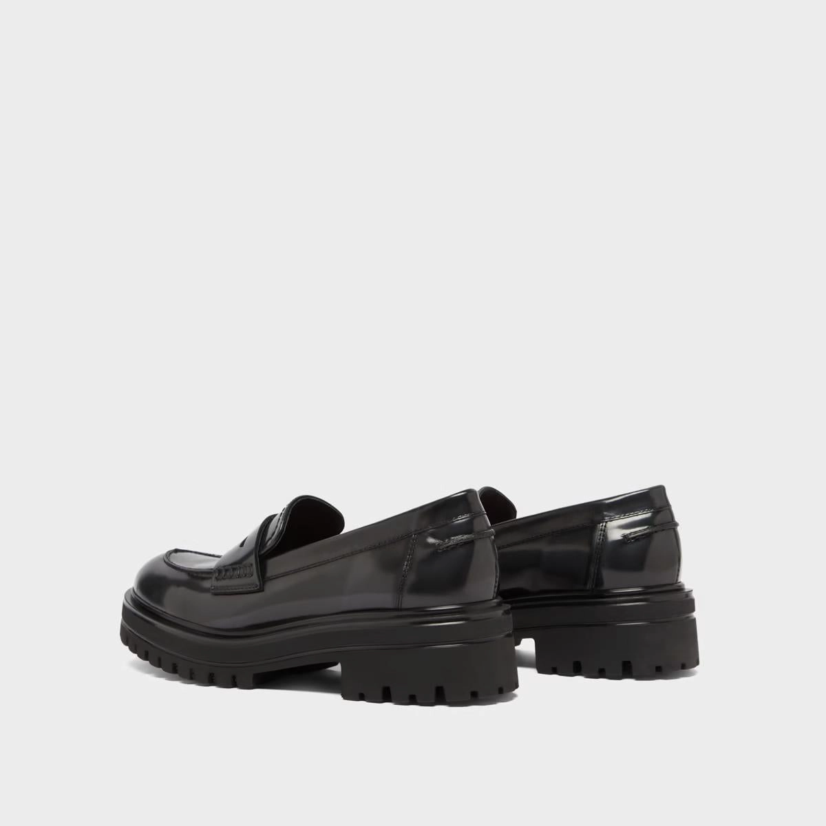 225- Alfi Cuir Glace Gris Stylish Footwear