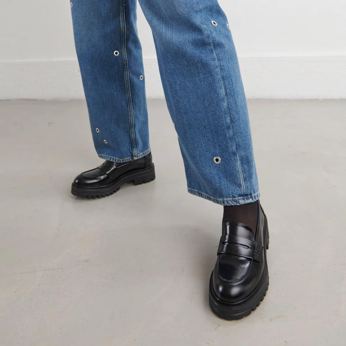 225- Alfi Cuir Noir Stylish Footwear