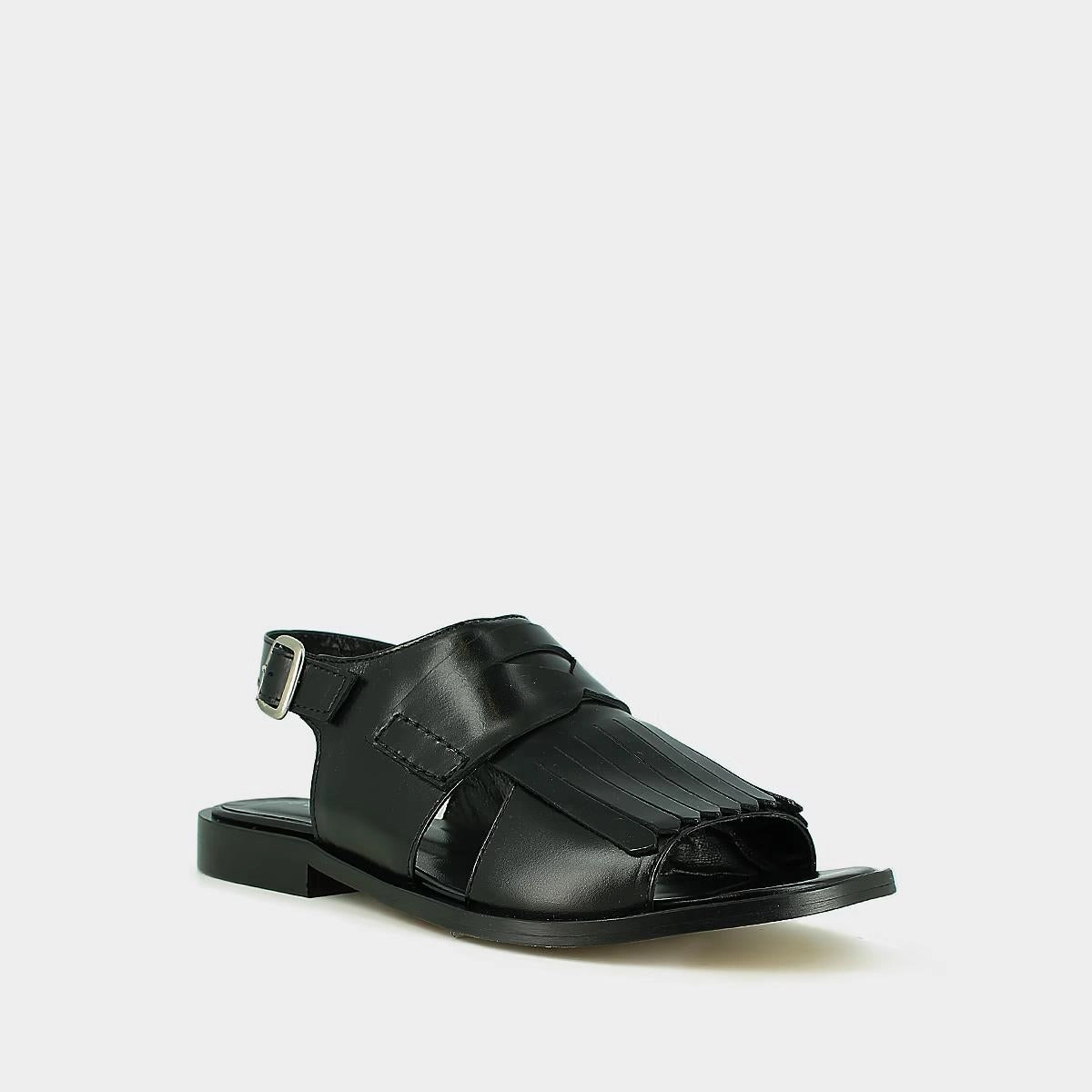 225- Aloe Cuir Noir Stylish Footwear