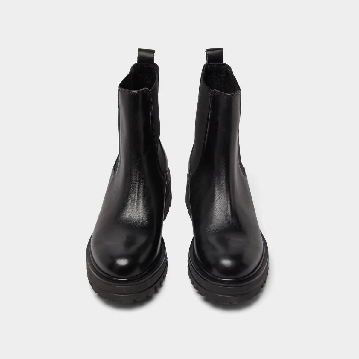 225- Amandine Cuir Noir Stylish Footwear