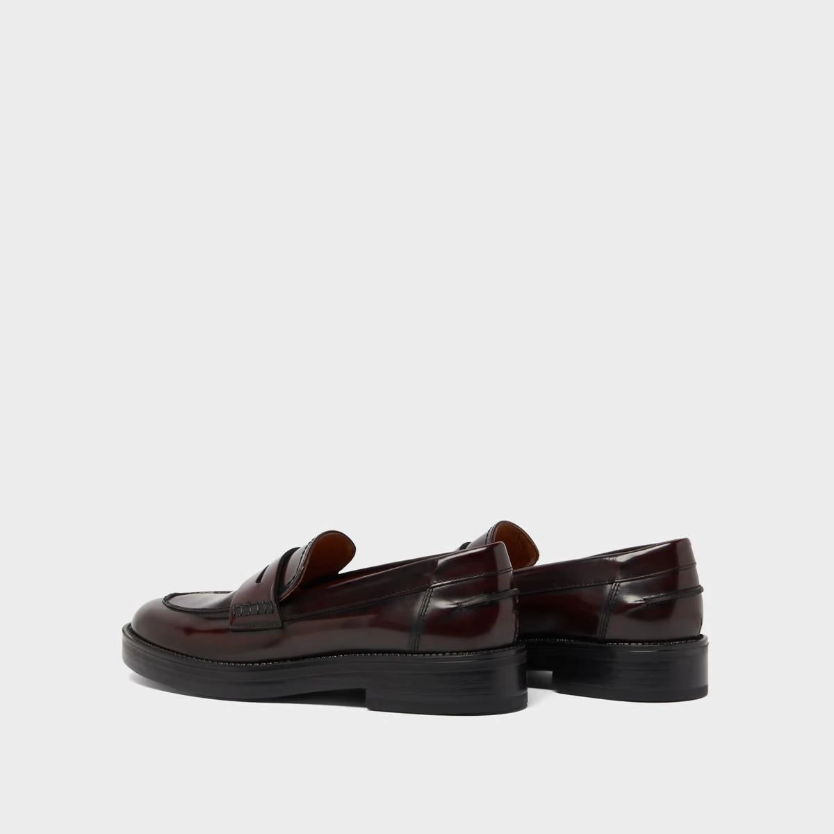 225- Mirna Cuir Glace Bordeaux Stylish Footwear