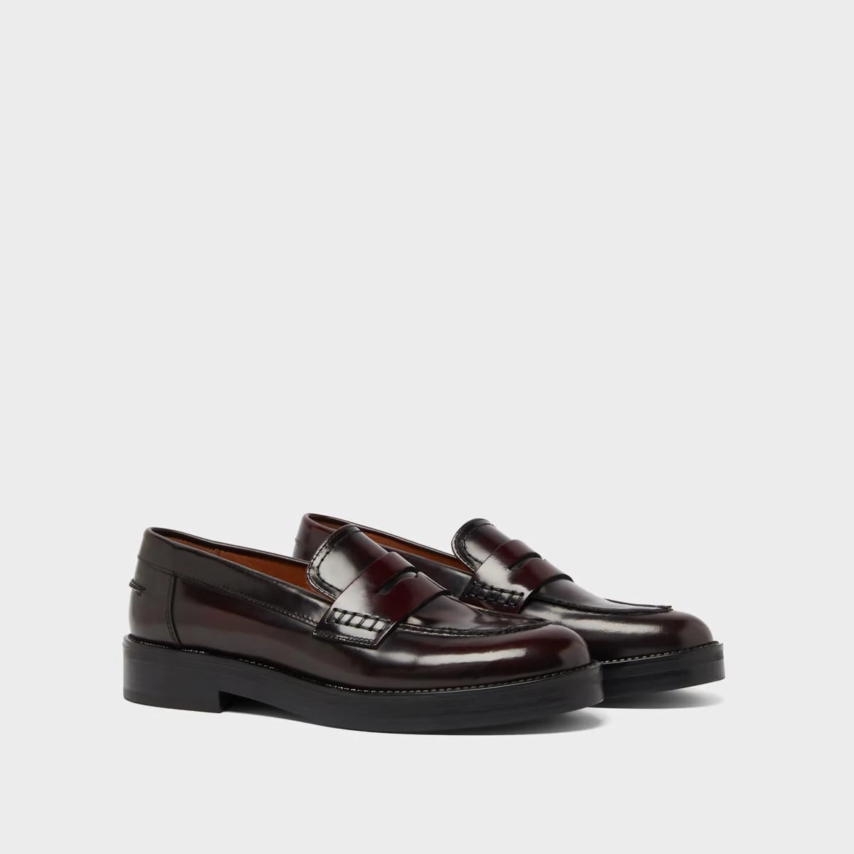 225- Mirna Cuir Glace Bordeaux Stylish Footwear
