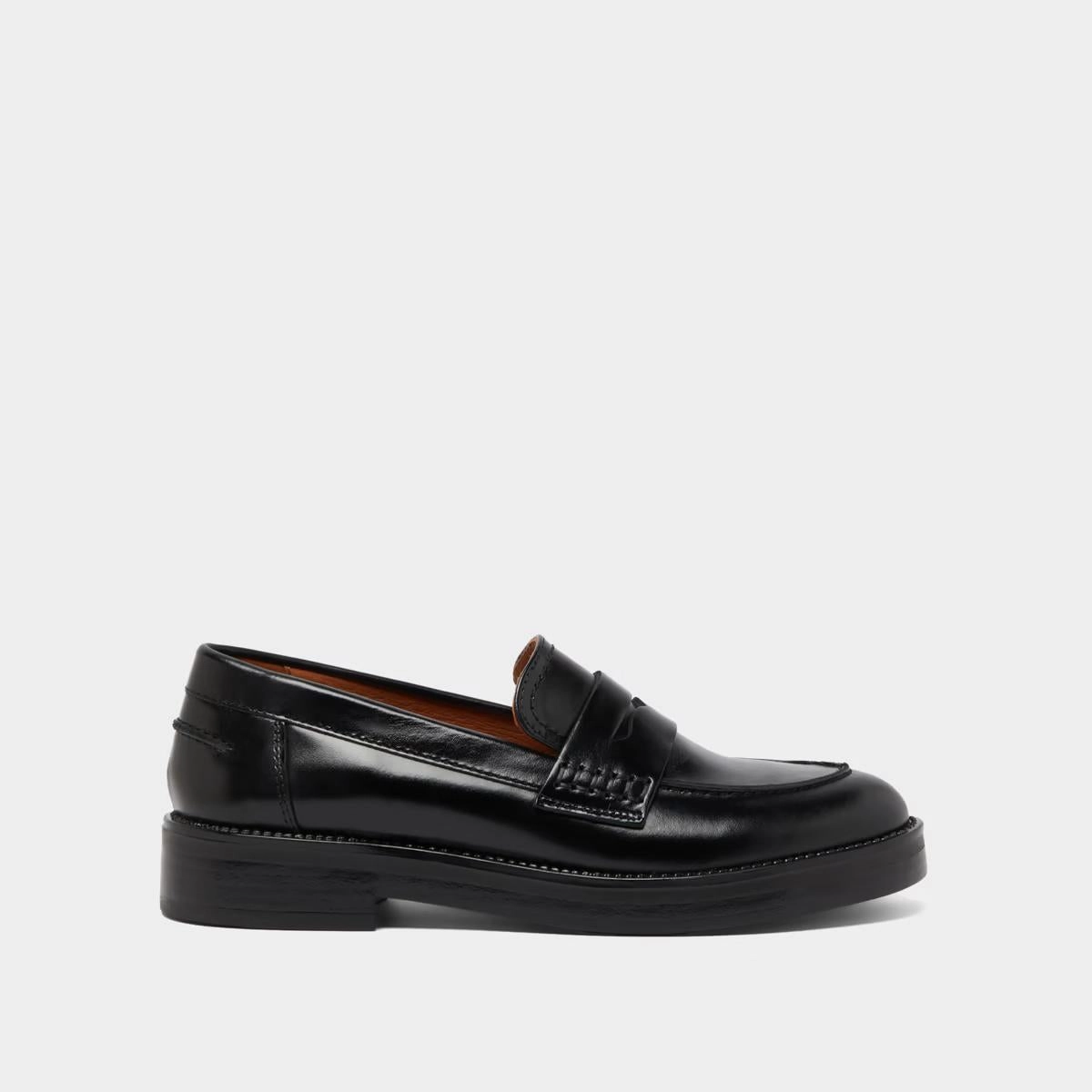 225- Mirna Cuir Noir Stylish Footwear