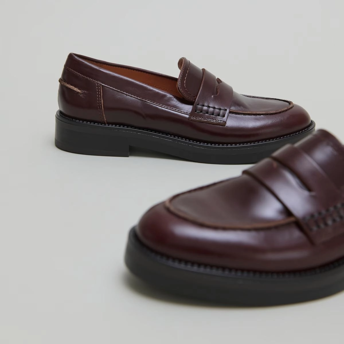 225- Mirna Cuir Souple Marron Stylish Footwear