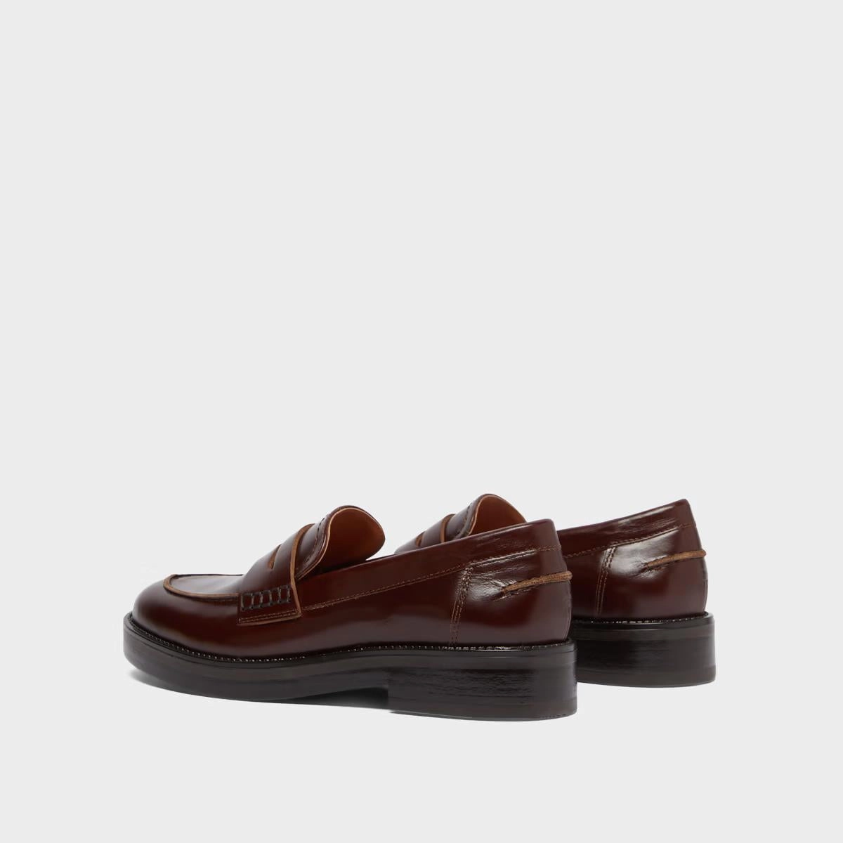 225- Mirna Cuir Souple Marron Stylish Footwear
