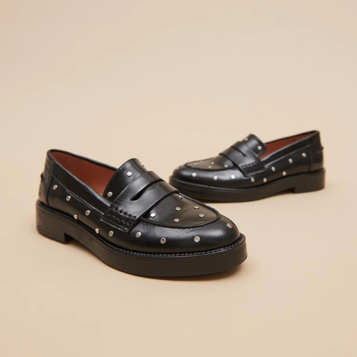 225- Mirnou Cuir Noir Stylish Footwear