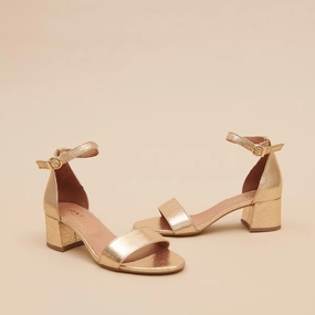 225- Verdi Cuir Craquele Or Jonak women's stylish shoes with modern design