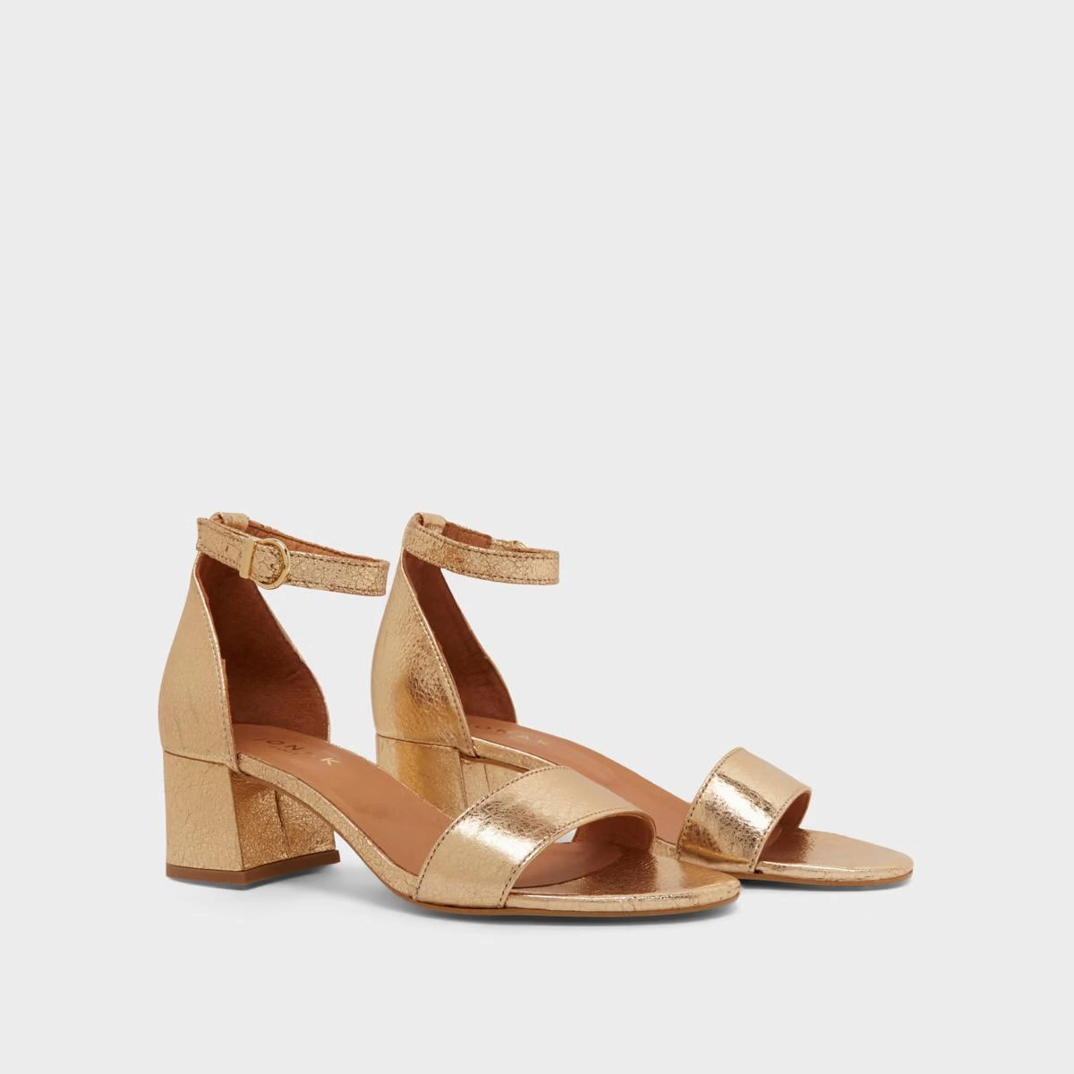 225- Verdi Cuir Craquele Or Stylish Footwear