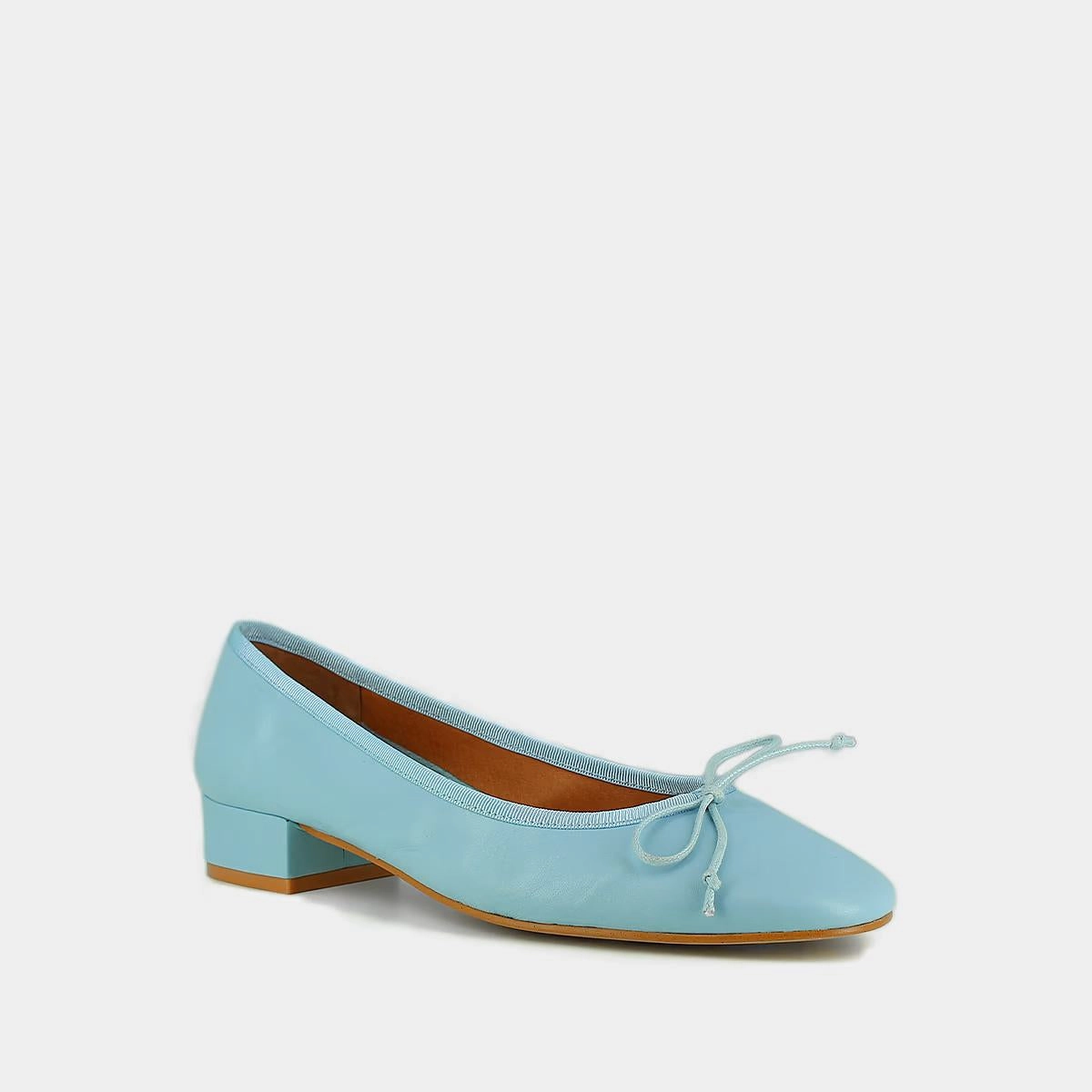 264- Dadou Cuir Bleu-Clair Stylish Footwear