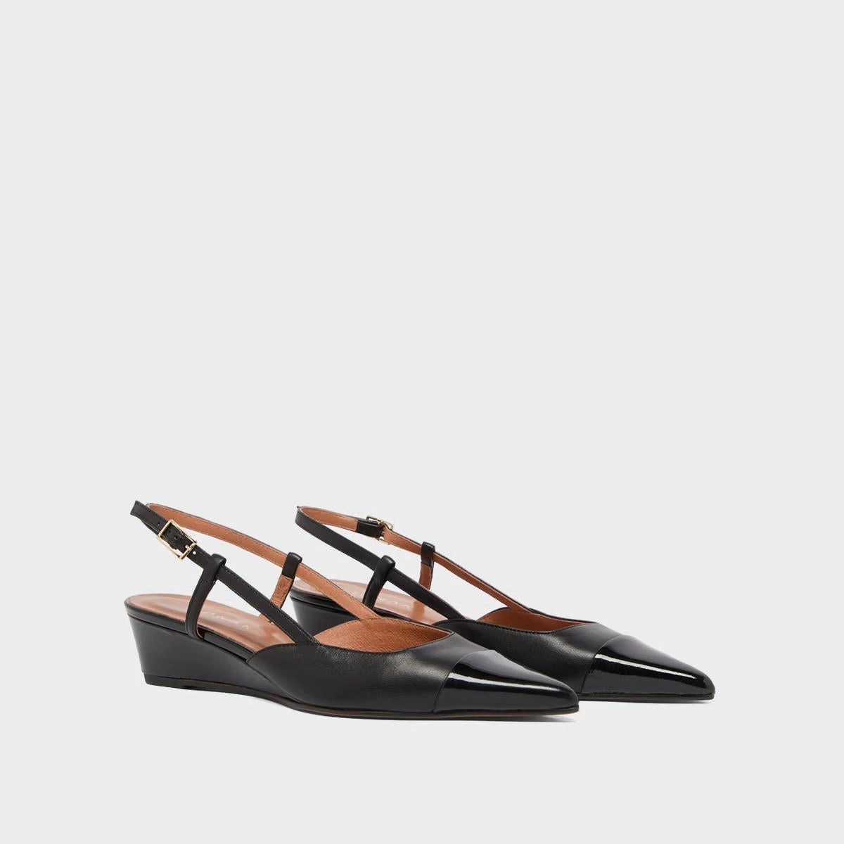 264- Dakara Vernis/cuir Noir-noir Stylish Footwear