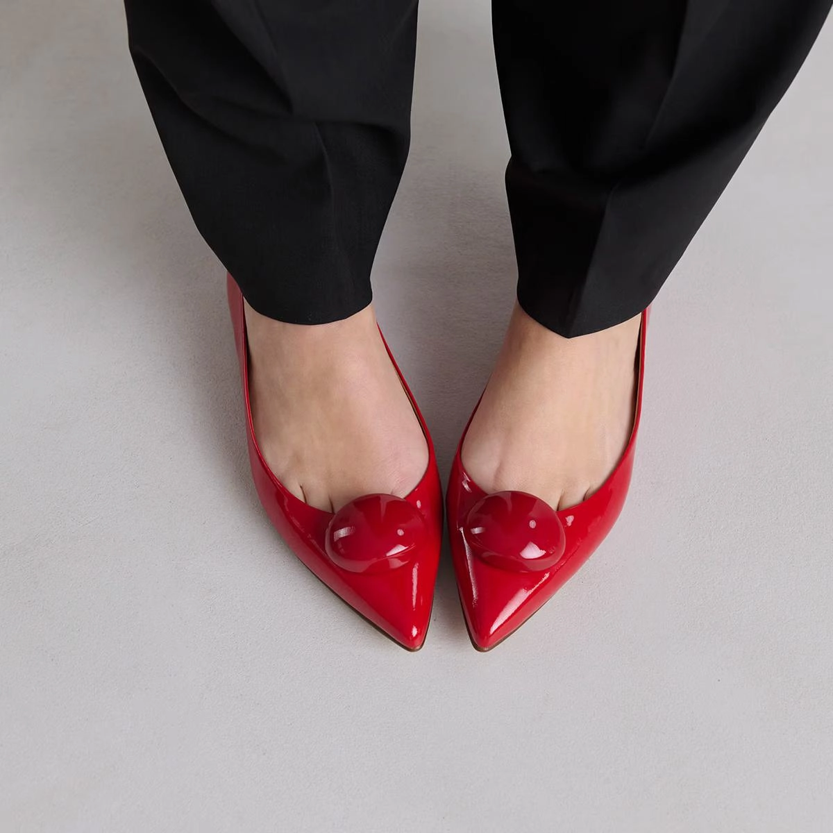 264- Dalido Vernis Rouge Stylish Footwear