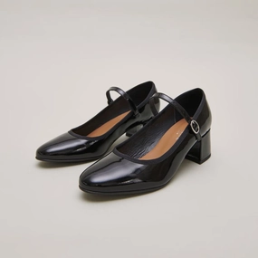 264- Dalmatie Vernis Noir Jonak women's stylish shoes with modern design