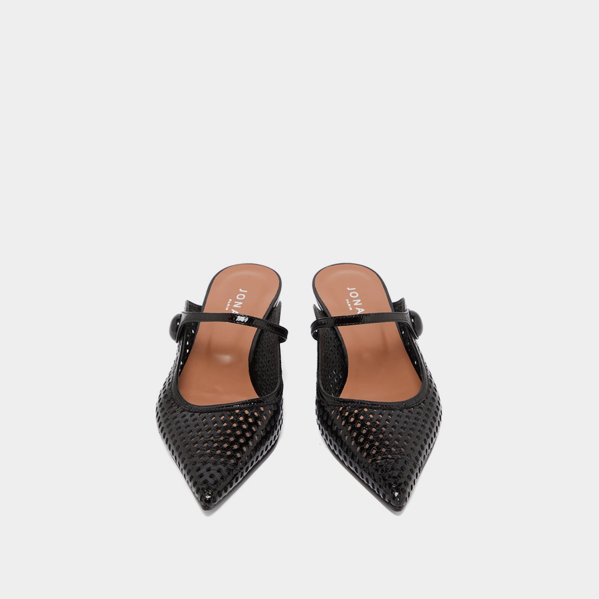 264- Decade Cuir Brillant Noir Stylish Footwear