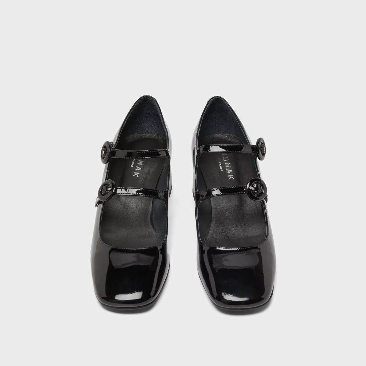 264- Delou Vernis Noir Stylish Footwear