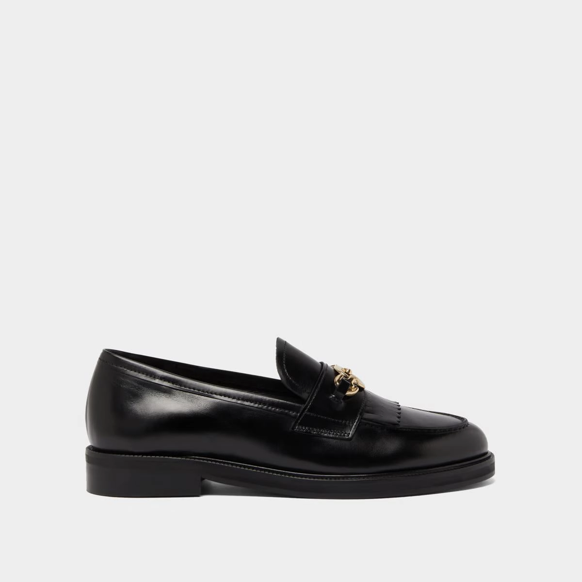264- Delphes Cuir Noir Stylish Footwear