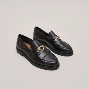 264- Delphes Cuir Noir Jonak women's stylish shoes with modern design